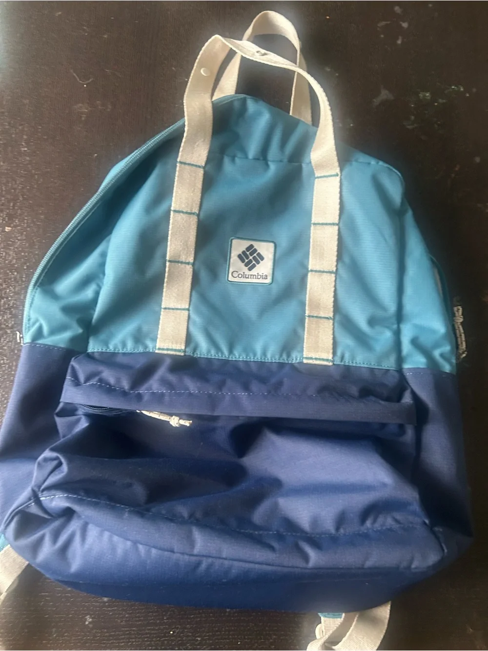 Columbia Two-Tone Blue Backpack with White Straps